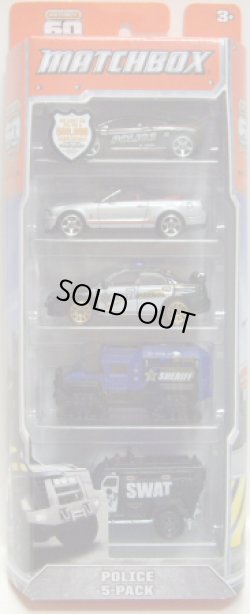 画像1: 2013 MATCHBOX 5PACK  【POLICE】 Lamborghini Gallardo LP560-4 Police/2007 Ford Shelby GT500 Convertible/Subaru Impreza WRX Police/Frost Fighter/SWAT Truck