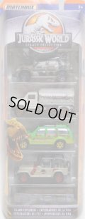2018 MATCHBOX 5PACK 【"JURASSIC WORLD LEGACY COLLECTION" 5PACK】'97 Mercedes-Benz ML320/MBX Tanker/'93 Ford Explorer Jurassic Park/'93 Jeep Wrangler (no top)/Fleetwood Southwind RV