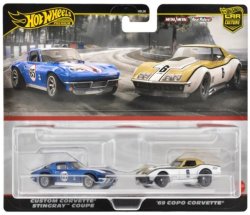 画像1: 2024 HW CAR CULTURE "PREMIUM 2PACK" 【 '69 COPO コルベット/ カスタム コルベット "スティングレー" クーペ】GOLD/BLUE/RR