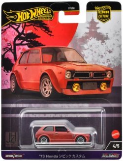 画像1: 2024 HW CAR CULTURE "ジャパンヒストリックス4" 【'73 ホンダ シビック カスタム】RED/RR