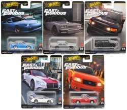 画像1: 【仮予約】PRE-ORDER - 2024 HW FAST & FURIOUS (ワイルド・スピード) 【Dアソート5種セット】1996 日産 180SX タイプX/1987 シェビー カプリス/トヨタ FJ クルーザー/2018 ベントレー コンチネンタル GT3/フォード F-150 SVT ライトニング(2024年10月下旬入荷予定）