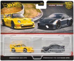 画像1: 2024 HW CAR CULTURE "PREMIUM 2PACK" 【ポルシェ 993 GT2/ ポルシェ 718 ケイマン GT4】YELLOW/BLACK/RR