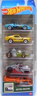 【US版】2024 5PACK 【RETRO RACERS】Lamborghini Countach Pace Car / '70 Ford Mustang Mach 1 / Head Starter / Erikenstein Rod / Porsche 917 LH（予約不可）