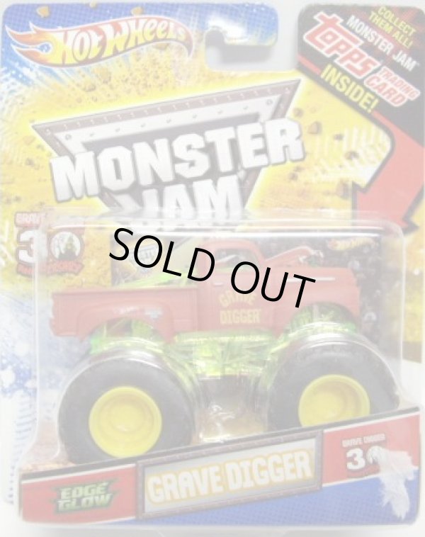 画像1: 2012 MONSTER JAM INSIDE TOPPS 【GRAVE DIGGER】 FLAT RED (EDGE GLOW)