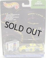 画像: 2000 HOT WHEELS RACING PIT CREW 【#9 TEAM CARTOON NETWORK MELLING RACING ENTERPRISES/FORD TAURUS and TOOL BOX】　YELLOW/RR(台紙中央に値札用フックの穴跡あり）