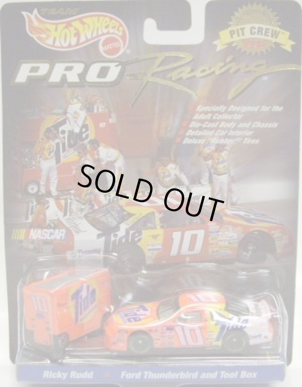 画像1: 1998 HOT WHEELS PRO RACING PIT CREW 【#10 TEAM TIDE RICKY RUDD/FORD THUNDERBIRD and TOOL BOX】　ORANGE/RR