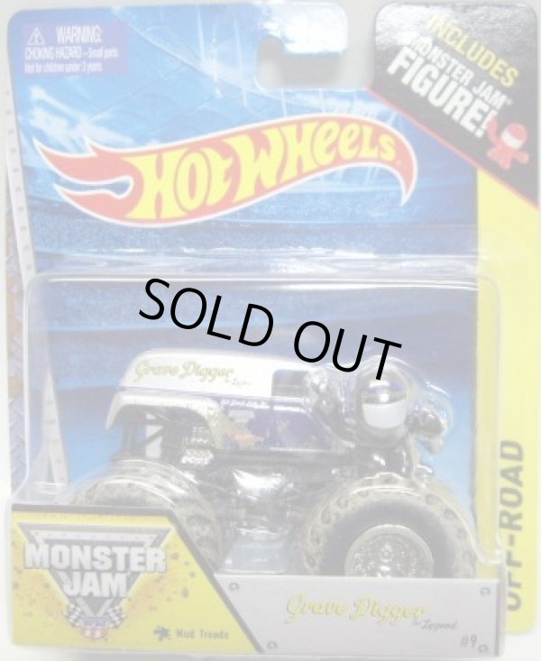 画像1: 2014 MONSTER JAM included MONSTER JAM FIGURE! 【GRAVE DIGGER THE LEGEND】 SILVER (MUD TREADS)