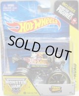 画像: 2014 MONSTER JAM included MONSTER JAM FIGURE! 【TEAM HOT WHEELS】 GRAY (TRACK ACE TIRES)