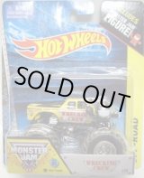 画像: 2014 MONSTER JAM included MONSTER JAM FIGURE! 【WRECKING CREW】 YELLOW (2014 NEW LOOK!/MUD TREADS)