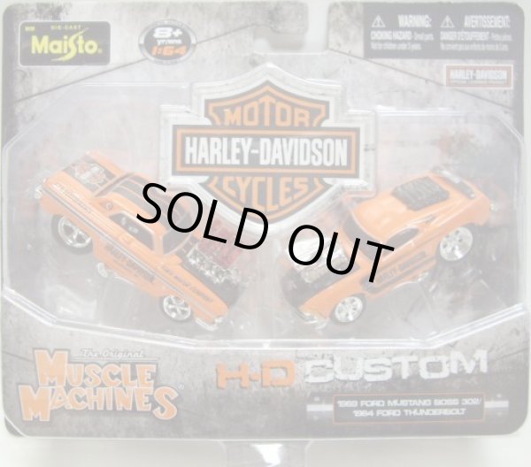 画像1: 2012 MAISTO - HARLEY DAVIDSON CUSTOM MM 2PACK【1969 FORD MUSTANG BOSS 302/1964 FORD THUNDERBOLT】 