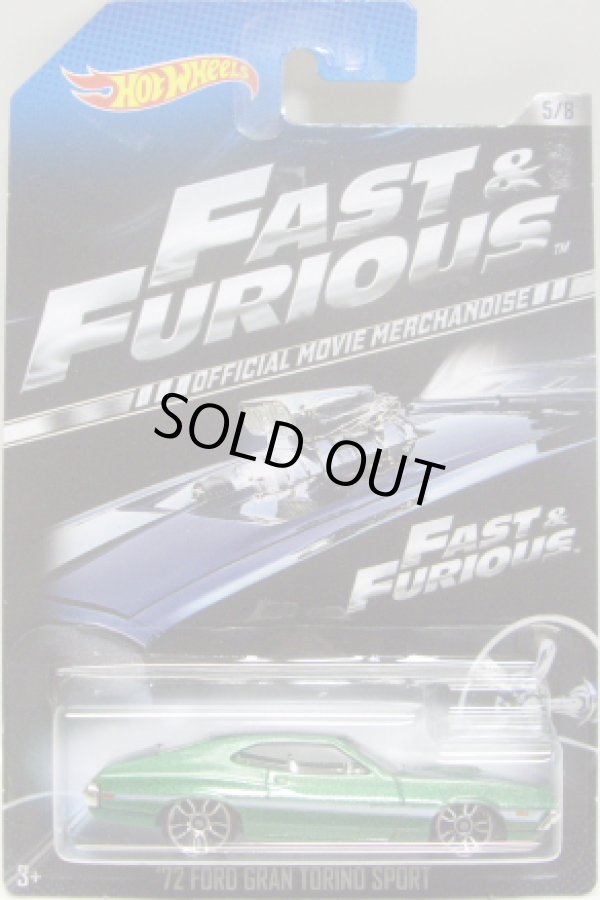 画像1: 2014 WALMART EXCLUSIVE "FAST & FURIOUS" 【'72 FORD GRAN TORINO SPORT】 MET.GREEN/J5