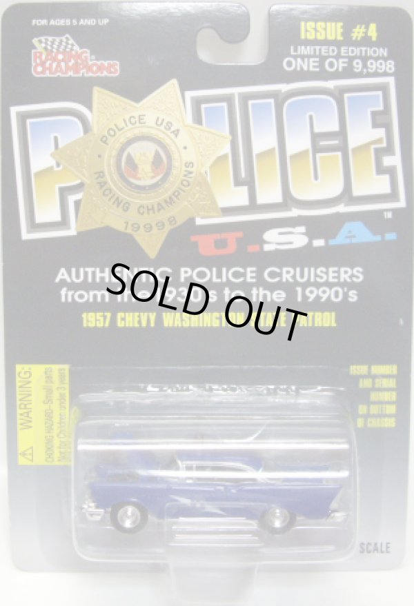 画像1: 1998 RACING CHAMPIONS "POLICE U.S.A." 【1957 CHEVY WASHINGTON STATE PATROL】　BLUE/RR