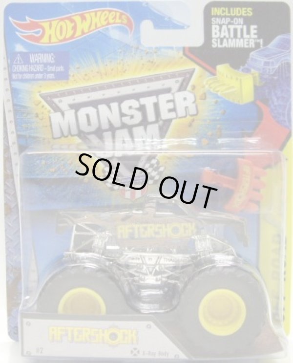 画像1: 2015 MONSTER JAM includes SNAP-ON BATTLE SLAMMER! 【AFTERSHOCK】 CLEAR BLACK (X-RAY BODY)