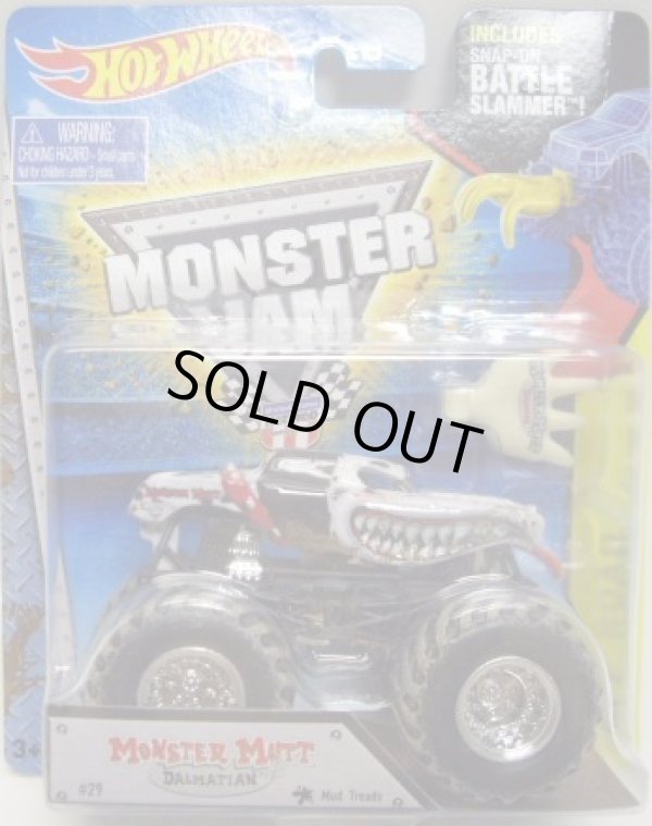 画像1: 2015 MONSTER JAM includes SNAP-ON BATTLE SLAMMER! 【MONSTER MUTT DALMATIAN】 WHITE (MUD TREADS)