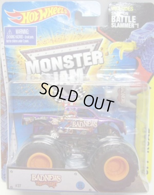 画像1: 2015 MONSTER JAM includes SNAP-ON BATTLE SLAMMER! 【BAD NEWS TRAVELS FAST】 PURPLE (2015 NEW LOOK!)