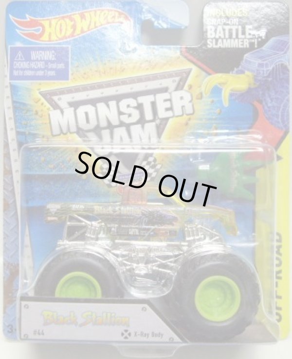 画像1: 2015 MONSTER JAM includes SNAP-ON BATTLE SLAMMER! 【BLACK STALLION】 CLEAR YELLOW (X-RAY BODY)