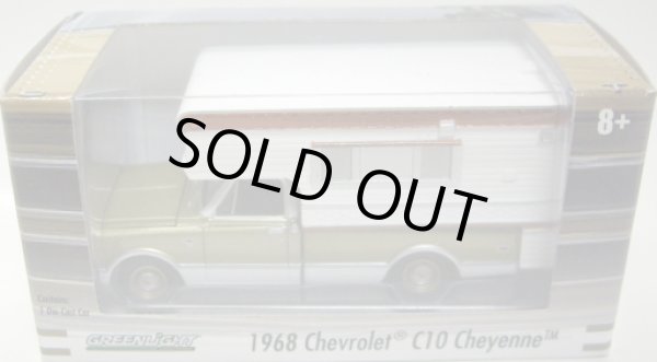 画像1: 2013 GREENLIGHT HOBBY EXCLUSIVE 【1968 CHEVROLET C10 CHEYENNE WITHE LARGE CAMPER】 GOLD/RR