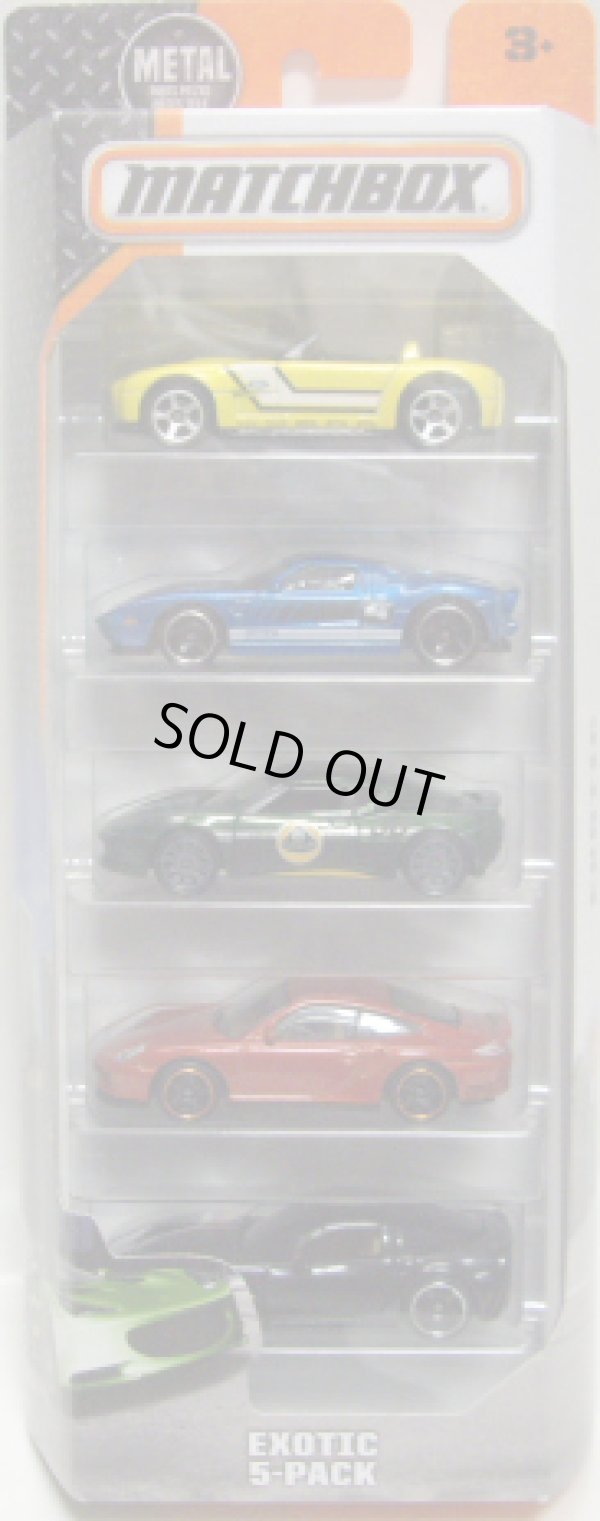 画像1: 2016 MATCHBOX 5PACK  【EXOTIC】Ford Shelby Cobra Concept/Ford GT40/Lotus Evora/Porsche 911 Turbo/Chevy Corvette ZR1