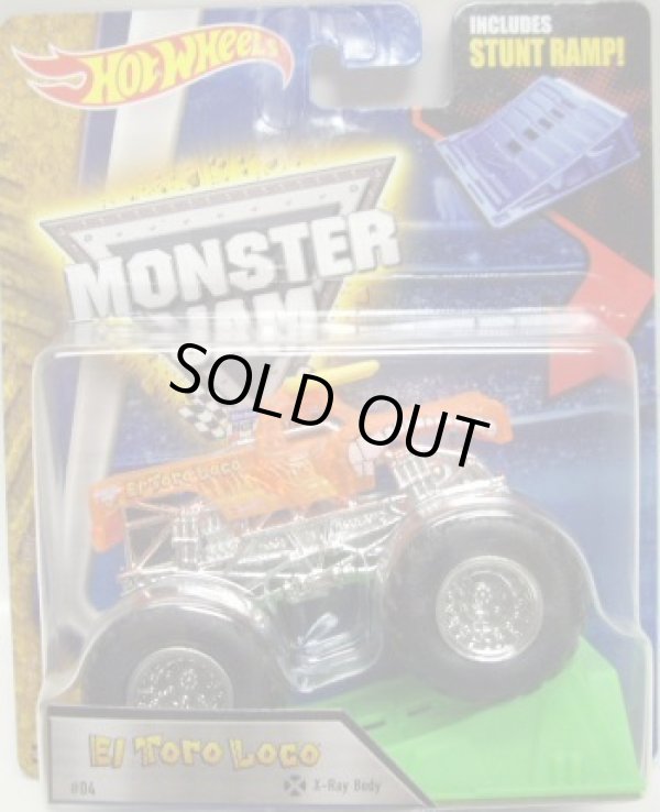 画像1: 2016 MONSTER JAM includes STUNT RAMP! 【EL TORO LOCO】 CLEAR ORANGE (X-RAY BODY)