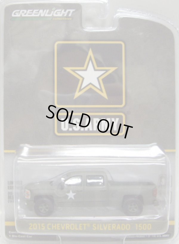 画像1: 2016 GREENLIGHT HOBBY EXCLUSIVE 【"U.S. ARMY" 2015 CHEVROLET SILVERADO 1500】 FLAT OLIVE/RR