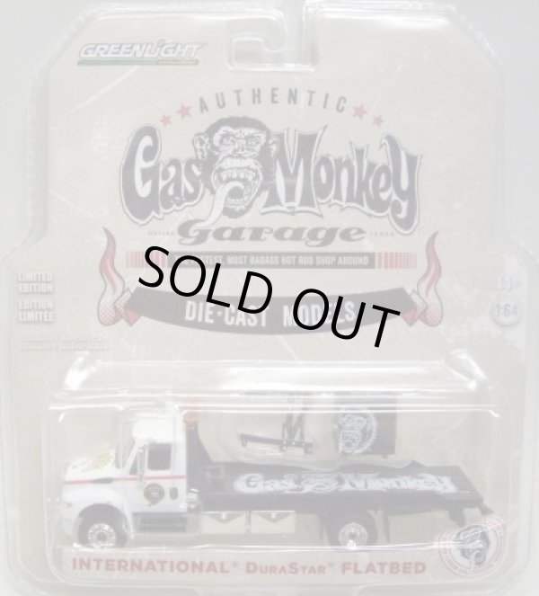 画像1: 2016 GREENLIGHT HEAVY DUTY TRUCKS S5 【INTERNATIONAL DURASTAR FLATBED】 WHITE-BLACK/RR (GAS MONKEY GARAGE)