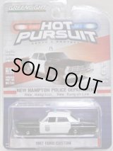 画像: 2016 GREENLIGHT HOT PURSUIT S20 【1967 FORD CUSTOM】 BLACK-WHITE/RR (NEW HAMPTON POLICE DEPARTMENT) 