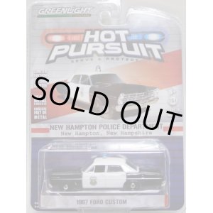 画像: 2016 GREENLIGHT HOT PURSUIT S20 【1967 FORD CUSTOM】 BLACK-WHITE/RR (NEW HAMPTON POLICE DEPARTMENT) 