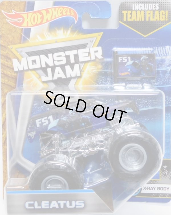 画像1: 2017 MONSTER JAM includes TEAM FLAG! 【CLEATUS】 CLAR BLACK (X-RAY BODY)