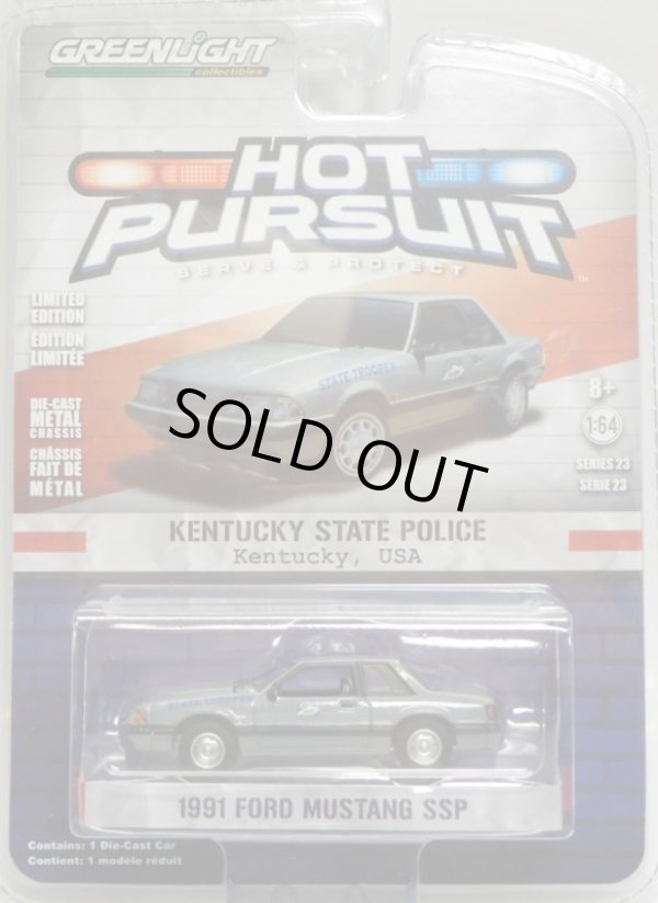 画像1: 2017 GREENLIGHT HOT PURSUIT S23 【1991 FORD MUSTANG SSP】 DK.GRAY/RR (KENTUCKY STATE POLICE)