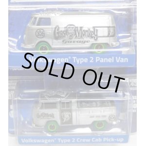 画像: 2018 GREENLIGHT MIJO EXCLUSIVE 【"GAS MONKEY" VW TYPE 2 PANEL VAN/VW TYPE 2 CREW CAB PICK-UP(2台セット）】 ZAMAC/RR (GREEN MACHINE)