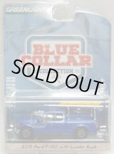 画像: 2018 GREENLIGHT BLUE COLLAR COLLECTION S3 【2015 FORD F-150 WITH LADDER RACK】 BLUE/RR 