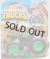 画像: 2018 HW MONSTER TRUCKS! 【SKELETON CREW HOT WHEELS】 BLACKGREEN (includes COLLECTABLE WHEEL!)