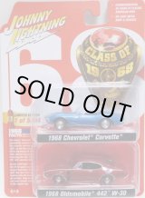 画像: 2018 JOHNNY LIGHTNING - 2PACK 【"CLASS OF 1968" 1968 CHEVROLET CORVETTE/1968 OLDSMOBILE 442 W-30 】 BLUE/RED/RR(予約不可）