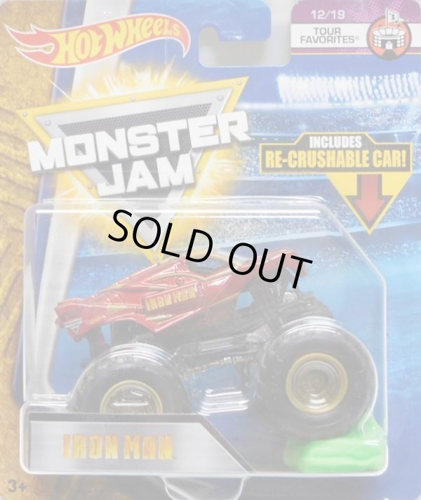 画像1: 2018 MONSTER JAM includes RE-CRUSHABLE CAR! 【IRON MAN】 DK.RED (TOUR FAVORITES)