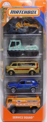 画像: 2019 MATCHBOX 5PACK 【SERVICE SQUAD】Bulldozer/Hail Cat/Chevy Van/'90 Volkswagen Golf Country/Desert Thunder V16