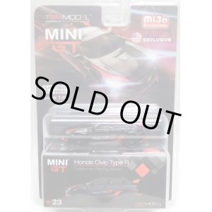 画像: 2019 TSM MODELS - MINI GT 【"MIJO EXCLUSIVE" HONDA CIVIC TYPE R "CUSTOMER RACING STUDY" (左ハンドル仕様）】 BLACK/RR （予約不可）