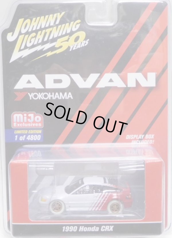 画像1: 2019 JOHNNY LIGHTNING "MIJO EXCLUSIVE" 【"ADVAN" 1990 HONDA CRX】WHITE/RR(WHITE LIGHTNING)(予約不可）