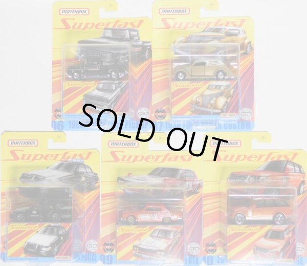 画像1: 2020 MATCHBOX SUPERFAST 【Bアソート 5種セット】1971 NISSAN SKYLINE 2000 GTX/1963 CHEVY C10 PICKUP/2018 RANGE ROVER VOGUE SE/2006 FORD CROWN VICTORIA POLICE/1936 FORD SEDAN CUSTOM