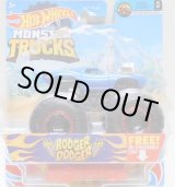 画像: 2021 HW MONSTER TRUCKS! 【RODGER DODGER】 BLUE (includes RE-CRUSHABLE CAR)(予約不可）