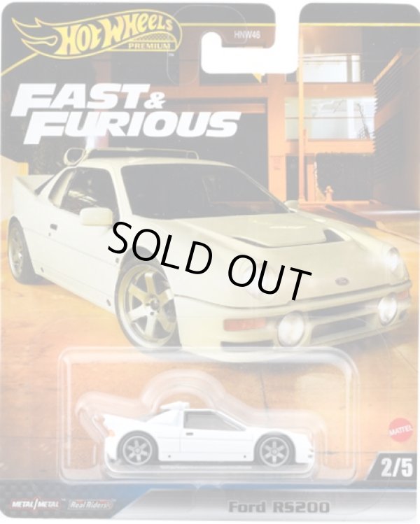 画像1: 2024 HW FAST & FURIOUS (ワイルド・スピード) 【フォード RS200】 WHITE/RR