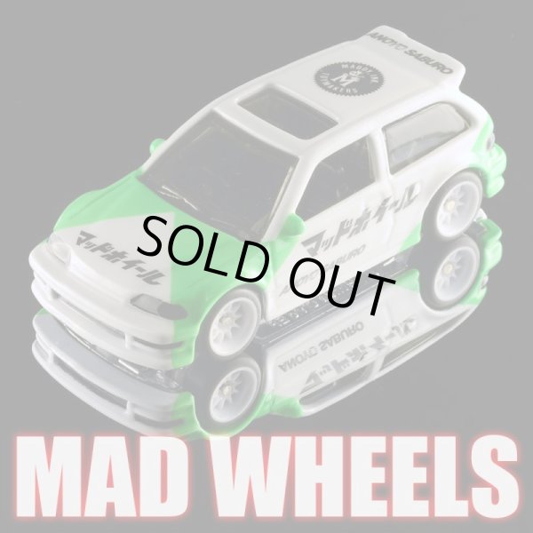 画像1: MAD WHEELS (マッドホイール） 【Oroblram HONDA CIVIC (カスタム完成品）】WHITE-GREEN/RR (送料サービス適用外) 