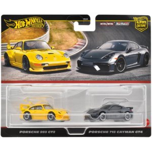 画像: 2024 HW CAR CULTURE "PREMIUM 2PACK" 【ポルシェ 993 GT2/ ポルシェ 718 ケイマン GT4】YELLOW/BLACK/RR