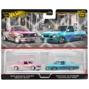 画像: 【仮予約】PRE-ORDER - 2024 HW CAR CULTURE "PREMIUM 2PACK" 【1975 ダットサン サニートラック（B120）/ カスタム '93 日産 ハードボディ (D21)】PINK/TURQUOISE/RR (2024年12月下旬入荷予定)(ショートした場合は先着順となります）