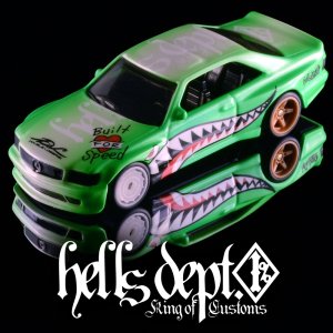 画像: HELLS DEPT 2024 - DOUBLE LOSER[S] 【Build For Speed BENZ 560SEC (カスタム完成品）】NEON GREEN-WHITE/RR （送料サービス適用外）