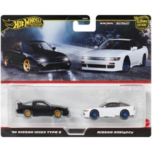 画像: 【仮予約】PRE-ORDER - 2025 HW CAR CULTURE "PREMIUM 2PACK" 【'96 日産 180SX タイプX/日産 シルエイティ】BLACK/WHITE/RR (2025年2月上旬入荷予定)(ショートした場合は先着順となります）