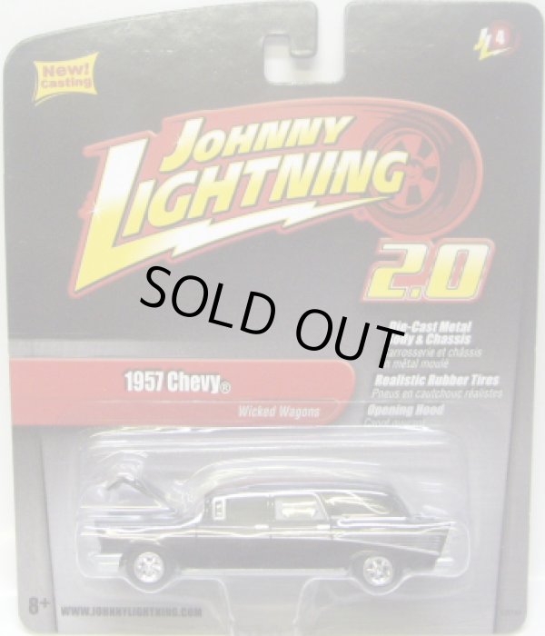 画像1: JOHNNY LIGHTNING 2.0  R4 【"WICKED WAGONS" 1957 CHEVY】 BLACK