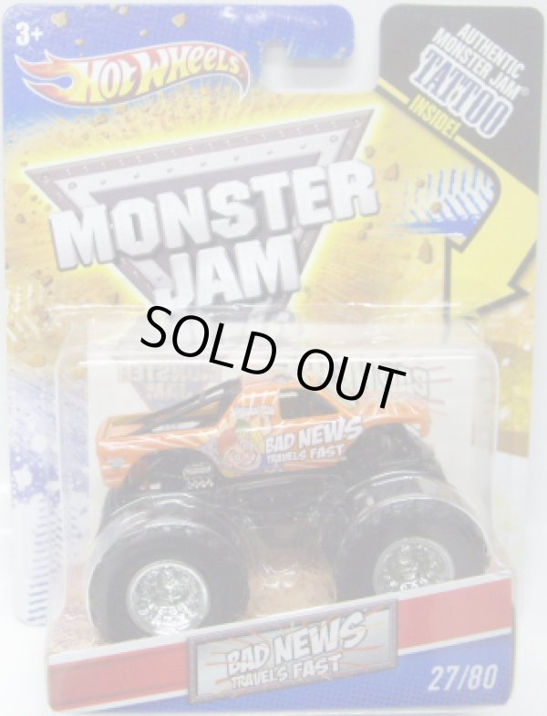 画像1: 2011 MONSTER JAM INSIDE TATTOO 【BAD NEWS TRAVELS FAST】 ORANGE