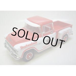 画像: 2001 MATCHBOX - 1/43 MODELS OF YESTERYEAR【1955 CHEVY 3100 "BUDWEISER" PICK UP TRUCK】 WHITE-RED/RR (証明書付き）　