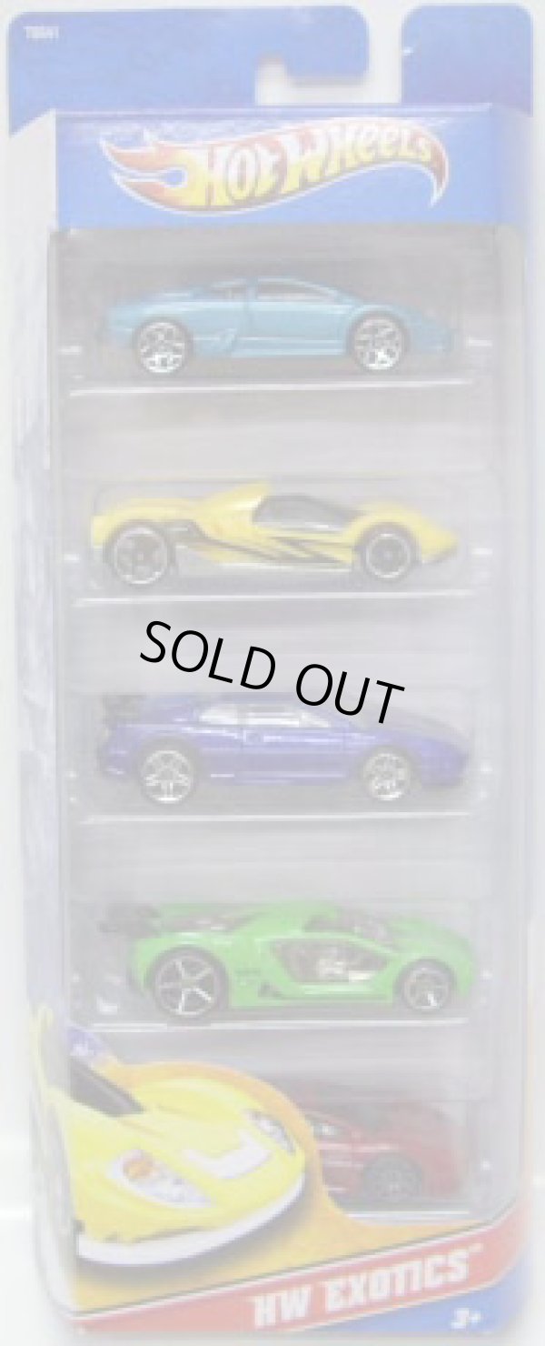 画像1: 2011 5PACK 【HW EXOTICS】　Lamborghini Murcielago/Teegray/Lotus Esprit/Impavido 1/Jaguar XJ220 