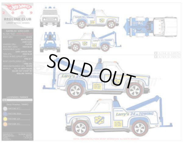 画像1: 2009 RLC Larry Wood 40 Years Of Design 【RAMBLIN' WRECKER】　ENAMEL WHITE/RL